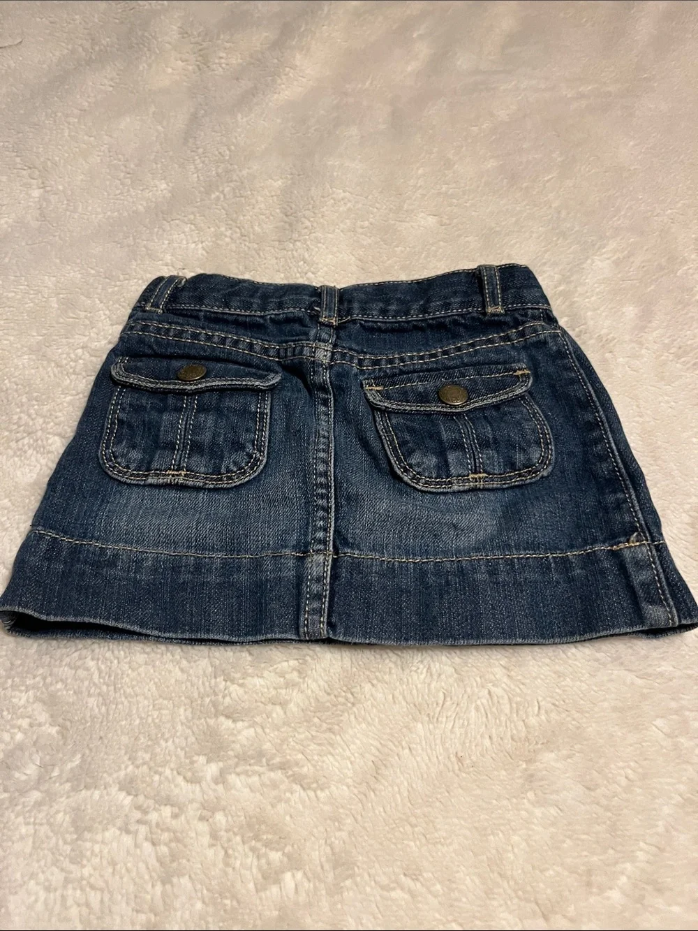 GAP Dark Blue Denim Kids Skirt with Front Pockets